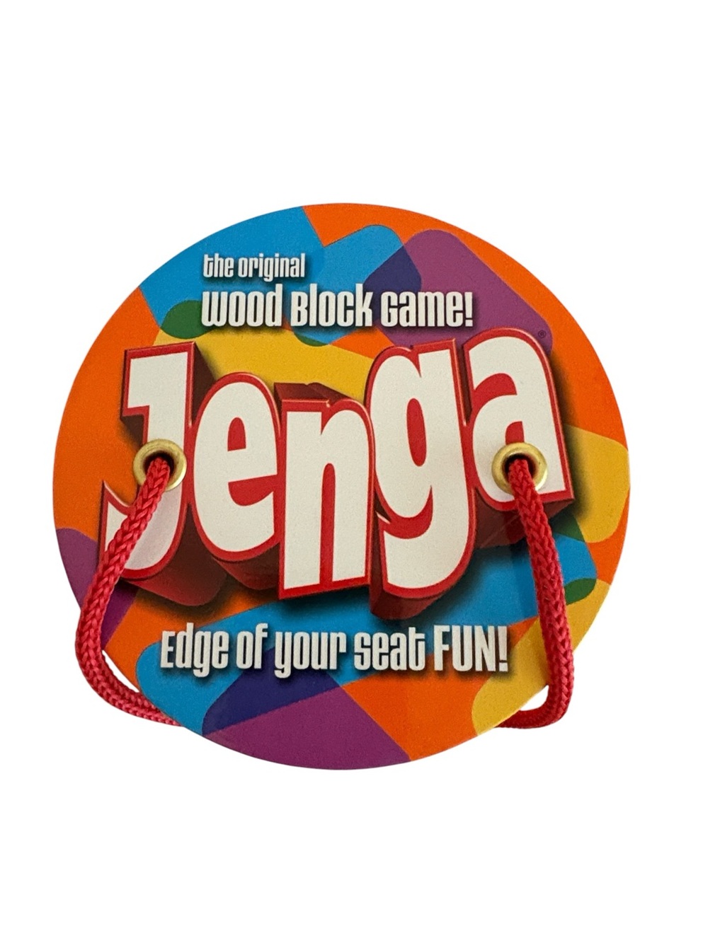 Jenga Original Wood Block Game Parker Brothers Orange Cylinder Tube Complete - Picture 3 of 6
